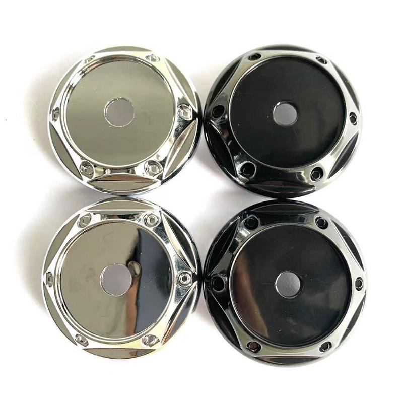 Car modification 4PC 68mm  Centre Caps  black silver Car Wheel Rim Hub Cap Dustproof Cover 0