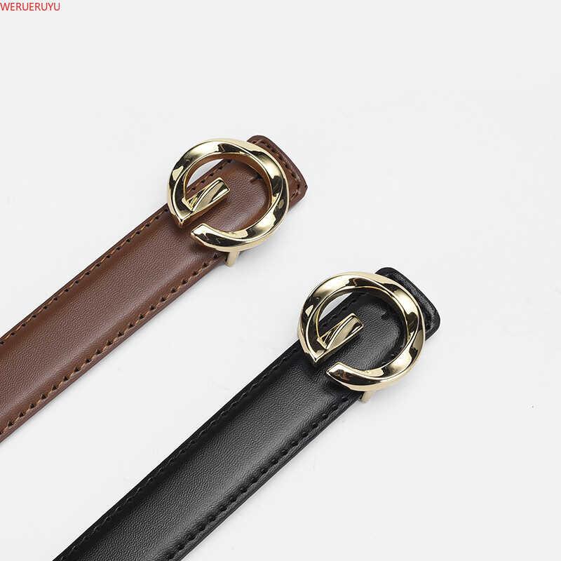 New Fashion Elegant Belts for Jeans Clothing Accessories Thin Waistband Metal Buckle PU Leather Y2k Belt Women 2024 2