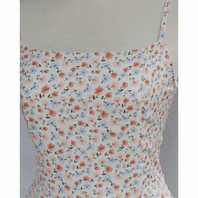 Đầm hai dây hoa nhí dáng xoè dễ thương  LRD037 Nữ Nhung Women Dress 3