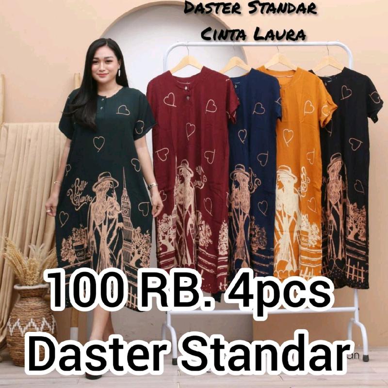 100RB 4pcs DASTER ANEKA MOTIF STANDAR LD 105 -  110 KANCING DEPAN/DASTER KEKINIAN BUSUI 0