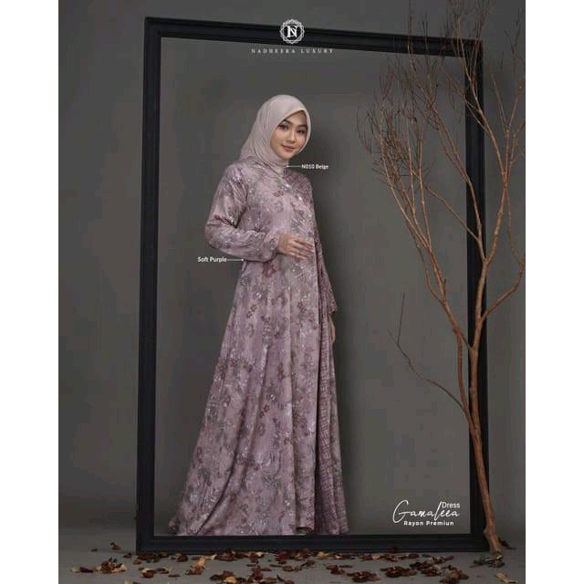 GAMALEEA DRESS BY NADHEERA LUXURY ORI GAMIS NADHEERA GAMIS WANITA DRESS WANITA MUSLIMAH 1