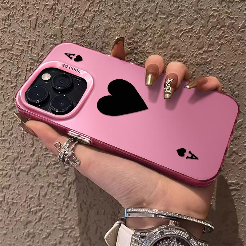 Ốp Điện Thoại Họa Tiết Spade A, Thiết Kế Sáng Tạo, Tương Thích Với iPhone 11, 12, 16, 13, Pro Max, 14, 15, 7, 8 Plus, SE 2020, XR, X / XS Max, Được Làm Bằng Nhựa, Khung Gương Lắp Ráp, Ốp Cứng, Chống Sốc 8