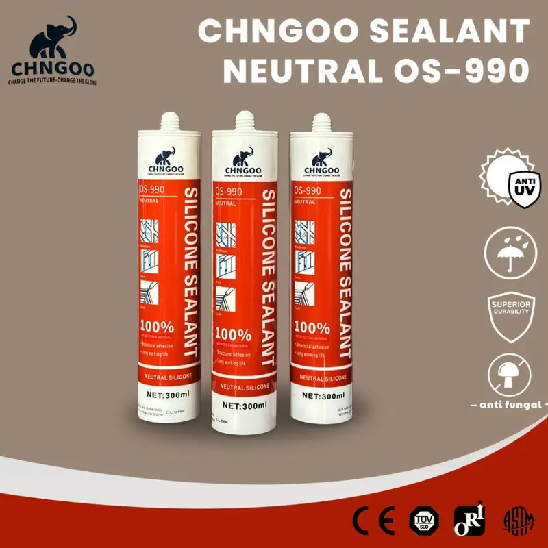 LEM SEALANT, LEM KACA, LEM TOILET, LEM PLASTIK CHNGOO Neutral OS-990 300ml 0