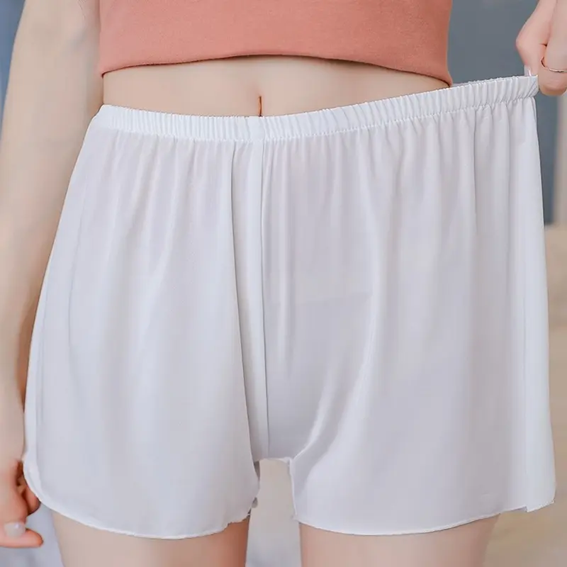 Quần Đùi An Toàn Cho Nữ, Rirqidw, Chống Lộ, Thoáng Khí, Mỏng, Làm Bằng Satin, Liền Mạch, Thích Hợp Cho Đồ Mặc Nhà Và Đồ Lót, Dáng Rộng, Eo Co Giãn, Quần Mini Mùa Hè, Quần Áo Nữ 6