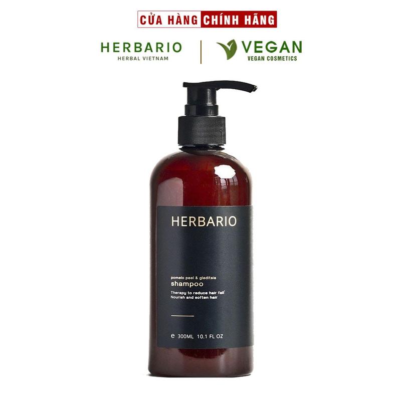 Dầu gội vỏ bưởi và bồ kết HERBARIO 300ml giảm rụng tóc, phục hồi tóc