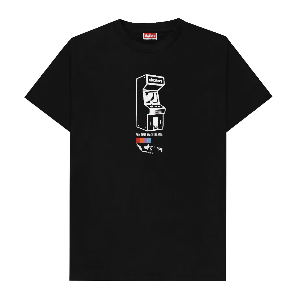 Skaters T-Shirt Arcade UH030 Black Waktu Luang Kantor