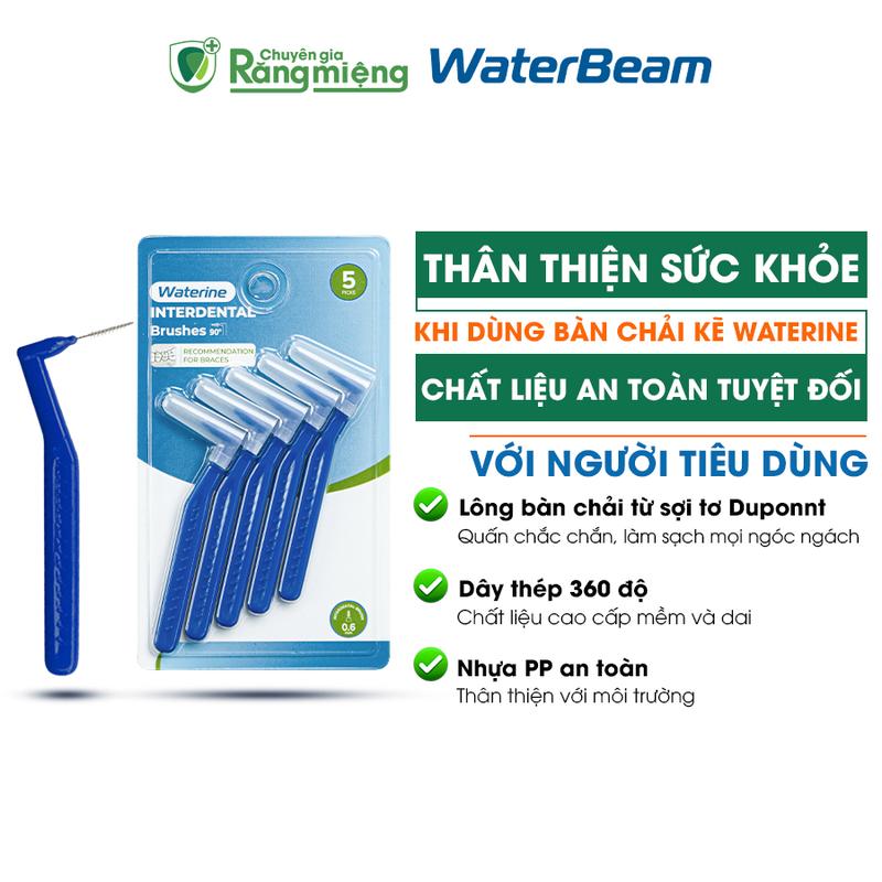 [QUÀ TẶNG KHÔNG BÁN]  Bàn Chải Kẽ Waterine - Vệ Sinh Kẽ Răng, Bảo Vệ Nướu, Cho Người Niềng Răng - 5 Cây/Vỉ 4