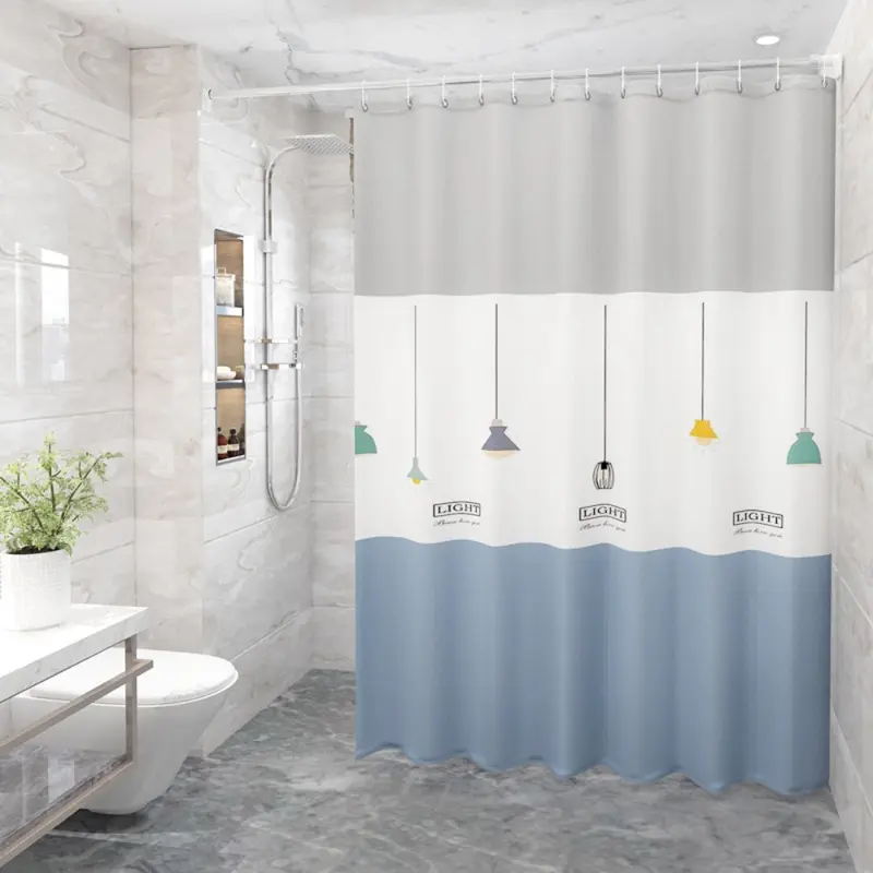 Rèm Tắm, Hàng Mới Về, Chống Thấm Nước, In Hình, Làm Bằng Vải Polyester, Thích Hợp Cho Phòng Tắm, Có Móc, Có Thể Được Sử Dụng Làm Rèm Cửa Sổ 3