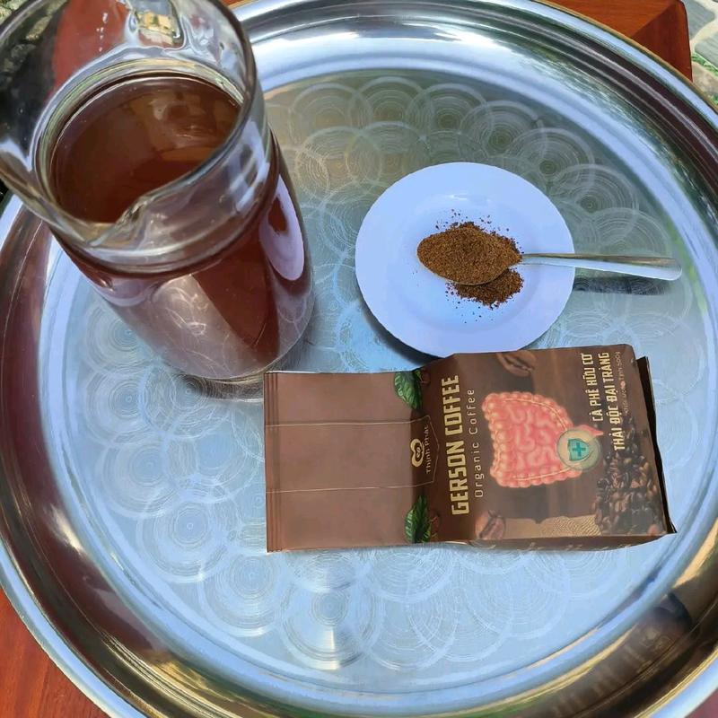 Combo cà phê hữu cơ thải độc đại tràng Gerson Coffee gói 500g và bộ túi truyền Cafe Enema 2