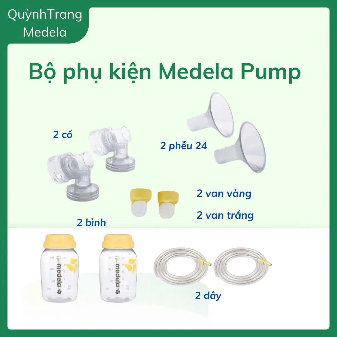 Bộ phụ kiện Medela Pump cho máy hút sữa chính hãng
