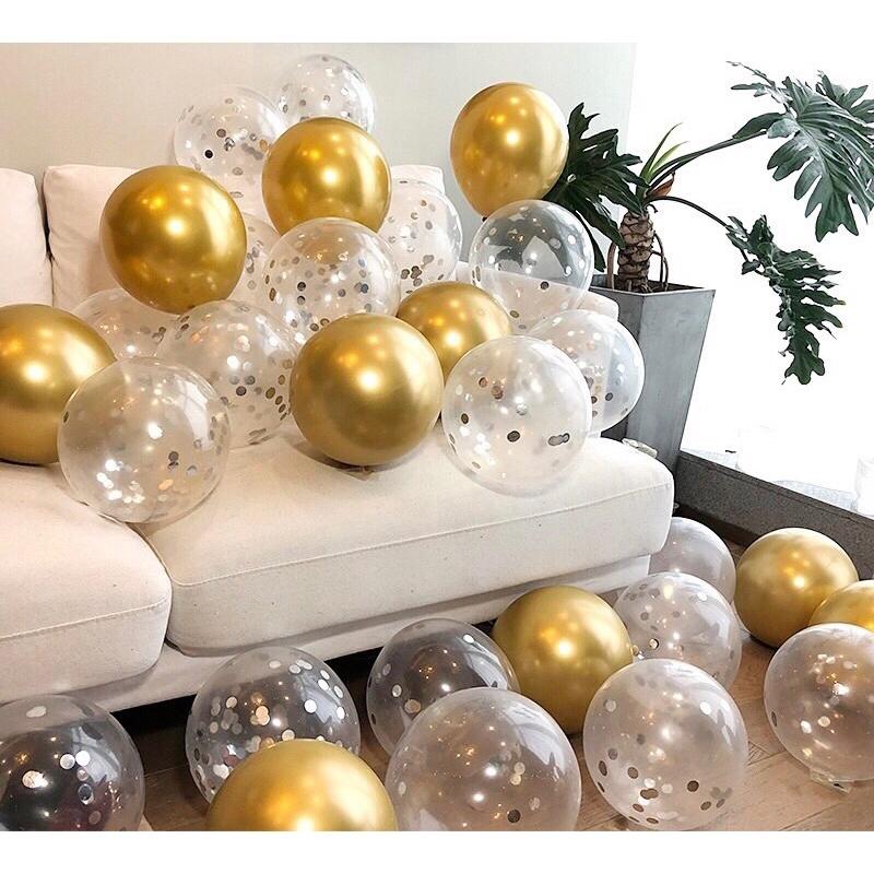 Bong Bóng Trong Suốt Kim Tuyến Sini Decor - Sequin Trang Trí Sinh Nhật, Bong Bóng Trang Trí Sinh Nhật 5
