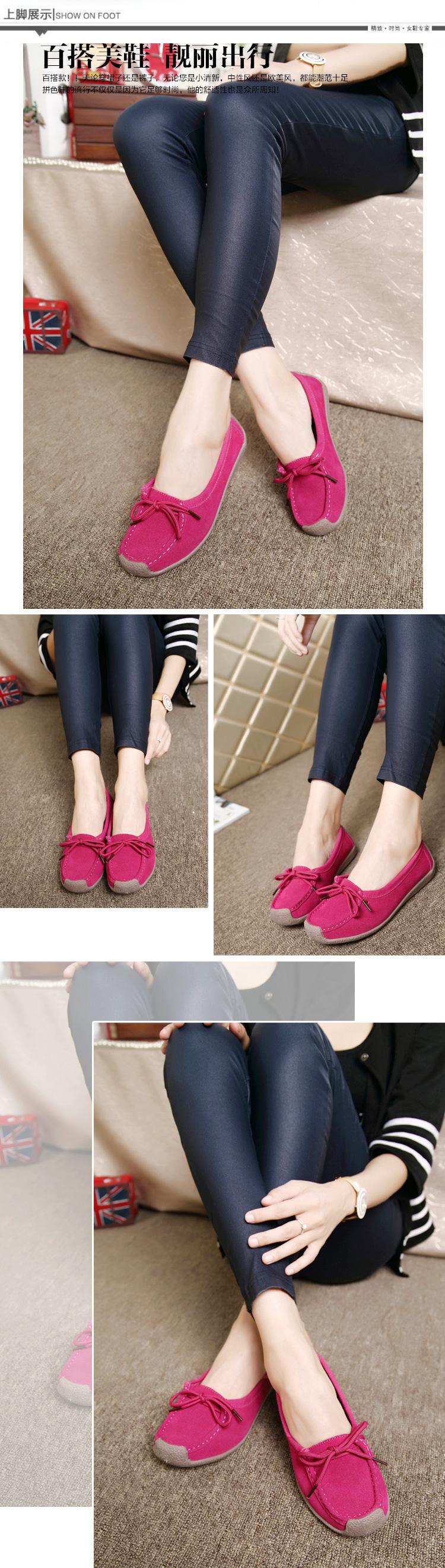 Product Introduction of Large Size 35-43 Flat Loafers Women's Shoes Non-Slip Genuine Leather Snail Shoes Mom Shoes 13