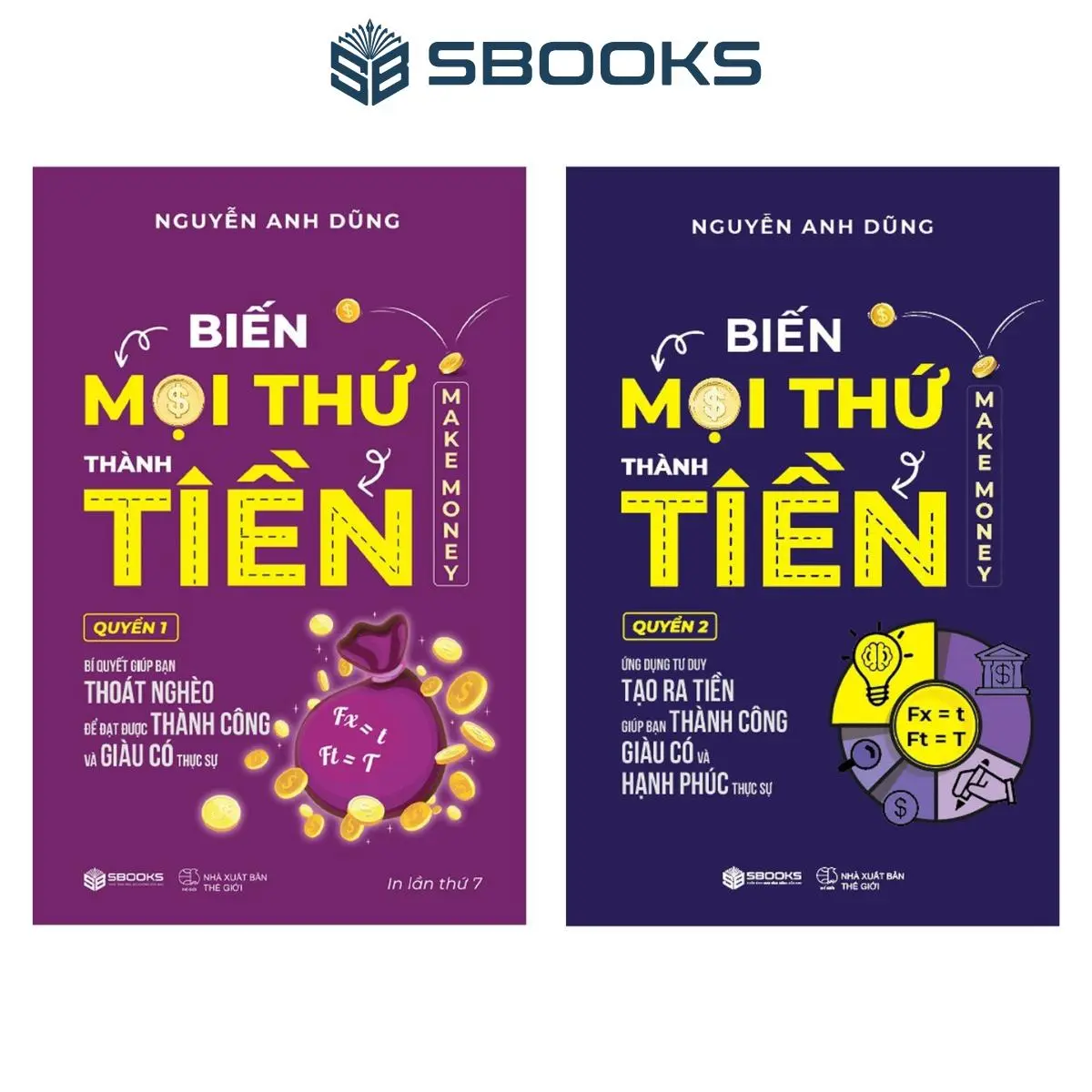 Sách - Combo 2 Sách - Biến Mọi Thứ Thành Tiền - Quyển 1+2 - Nguyễn Anh Dũng - Sách Tư Duy Kinh Doanh Phát Triển Bản Thân - Sách Sbooks chính hãng