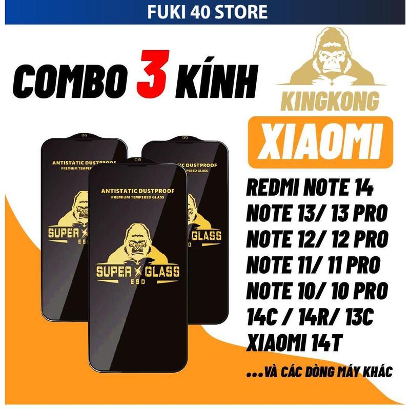 Kính cường lực cho XIAOMI REDMI NOTE 14 13 PRO 12S 11S 11 10 10S 9S 9PRO REDMI…