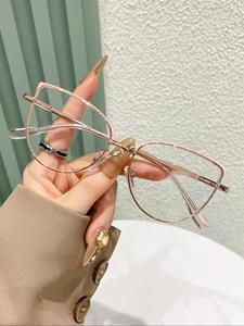 Gafas con montura de ojo de gato a la moda, gafas casuales para mujeres y hombres, gafas de moda para el trabajo, decoración de ropa diaria, para uso diario de estudiantes