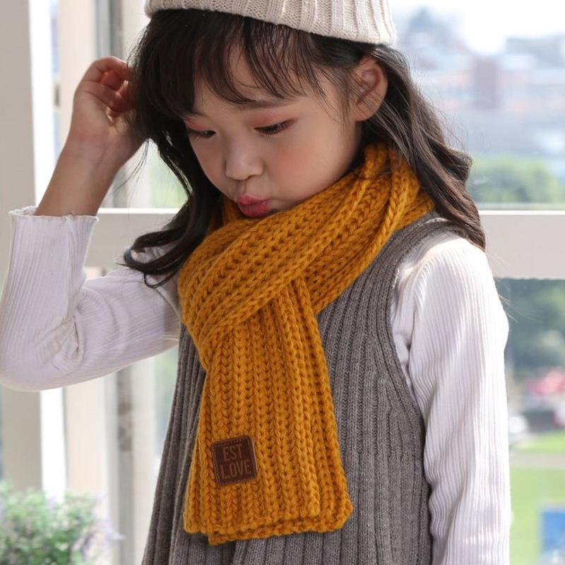 Fashion Outdoor Soft Neck Warmer Kids Scarf Warm Knitted Scarf 5