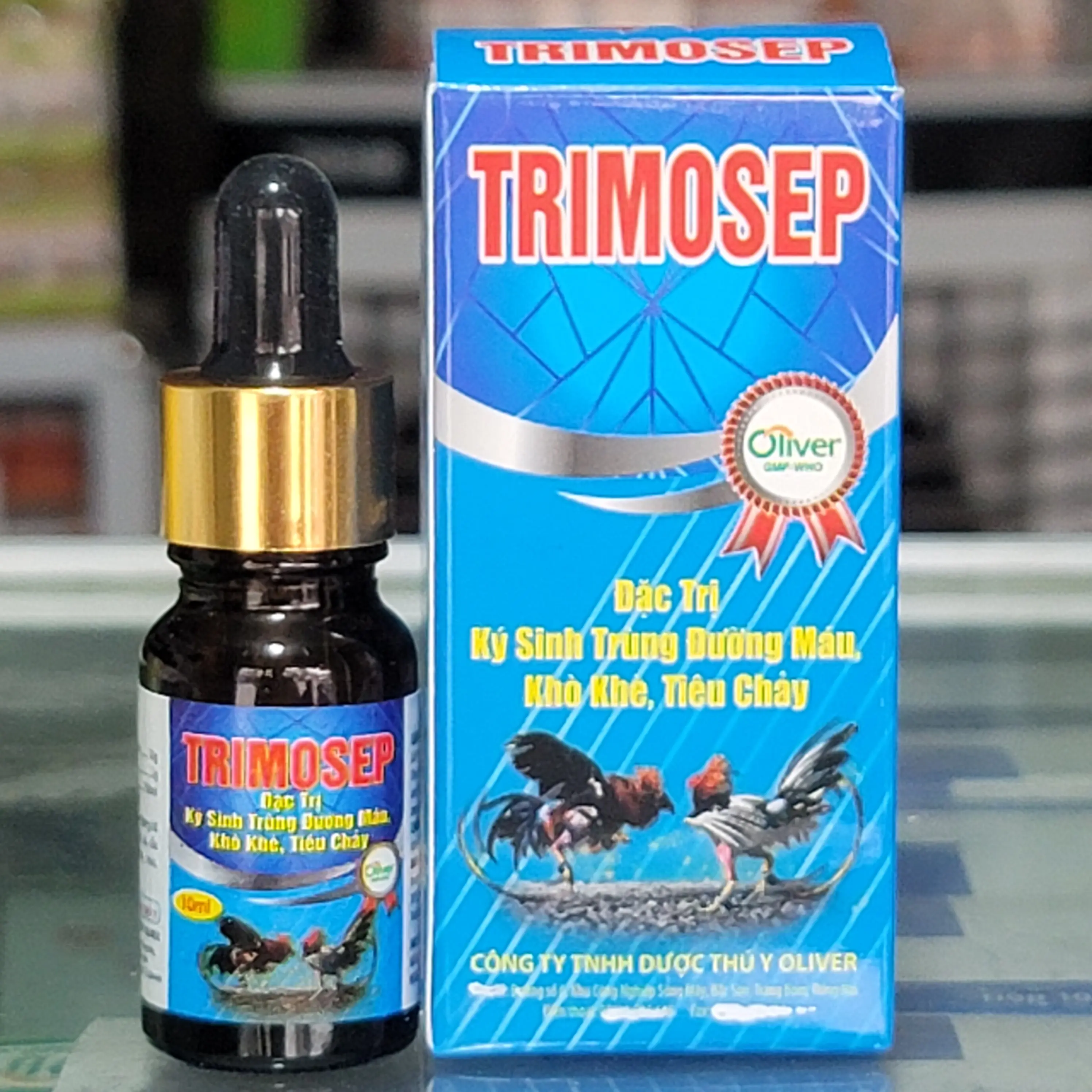 Chai Trimosep 10ml Ký Sinh Trùng Đường Máu, Khò Khè, Tiêu Chảy Cho Thú Cưng