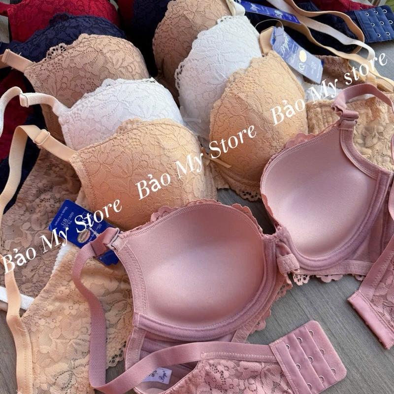 101 - Áo Lót Nữ BoYa Ren Đệm Vừa 3cm Che Mỡ Lưng, Lên Dáng Áo Dài Nhung Women Bra Voi Kem