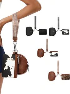 動物テクスチャーの財布、ファッション性のある女性用ハンドバッグ、耐久性のあるファブリックデザイン、日常使いに最適、カジュアルな女性用シンプルな財布、手首ストラップ付き多機能キーケース、ファッション性のある取り外し可能なカードスロットミニ財布、スポーツや日常の外出に適用する