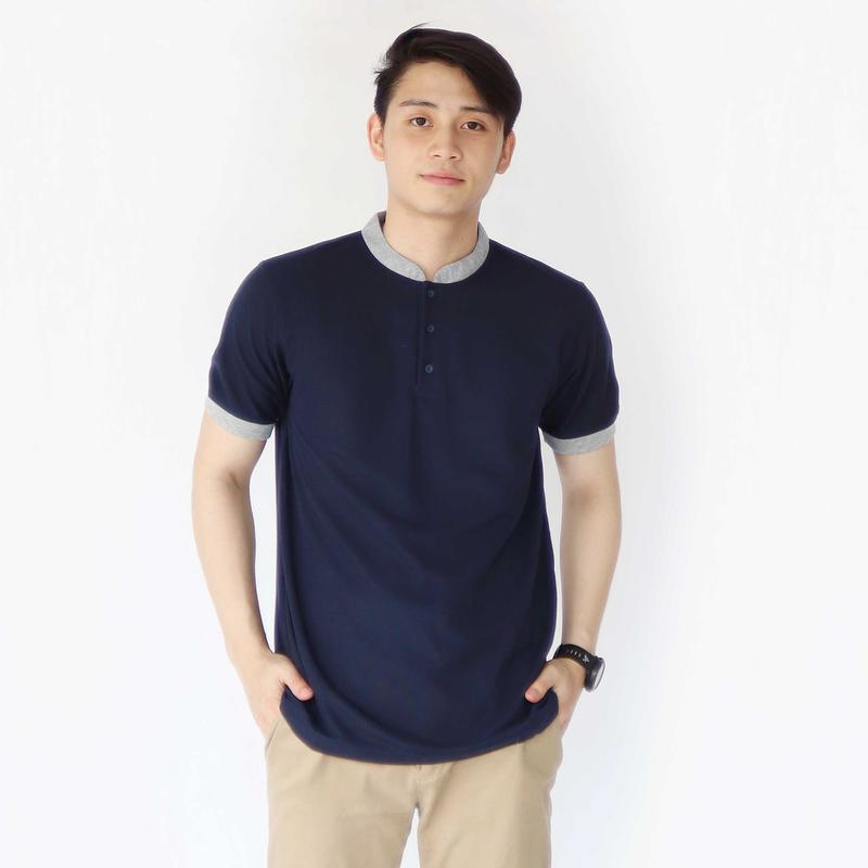 Sc - Kaos Polo Pria Dewasa Seragam Kaos Polos Kerah Shanghai Lengan Pendek - Panjang Atasan Dewasa 7