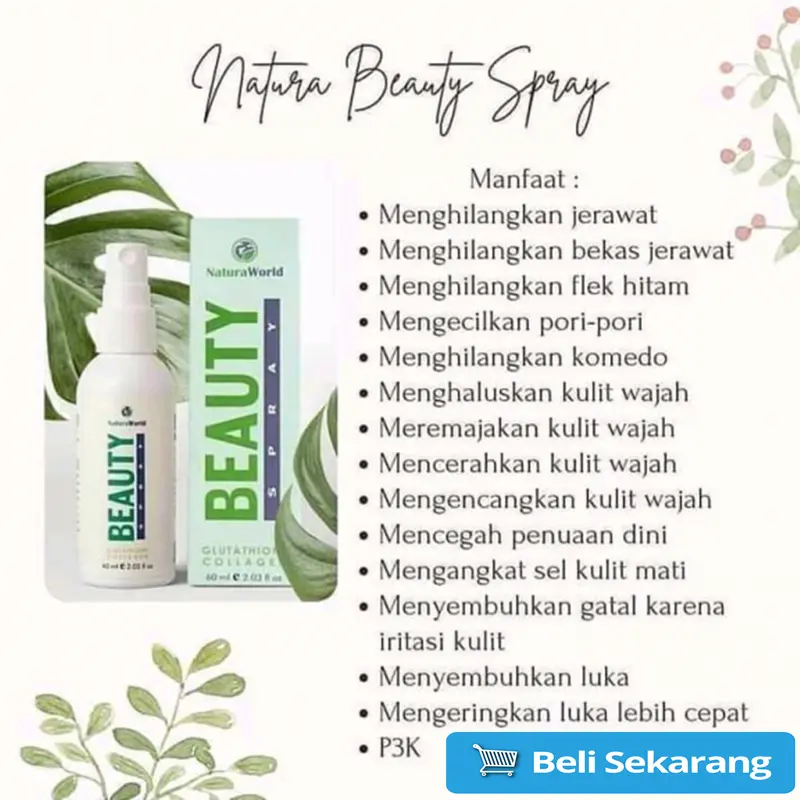 Natura Beauty Spray 100% MULTIFUNGSI Cocok Untuk Pria & Wanita Wajah Glutathione 0
