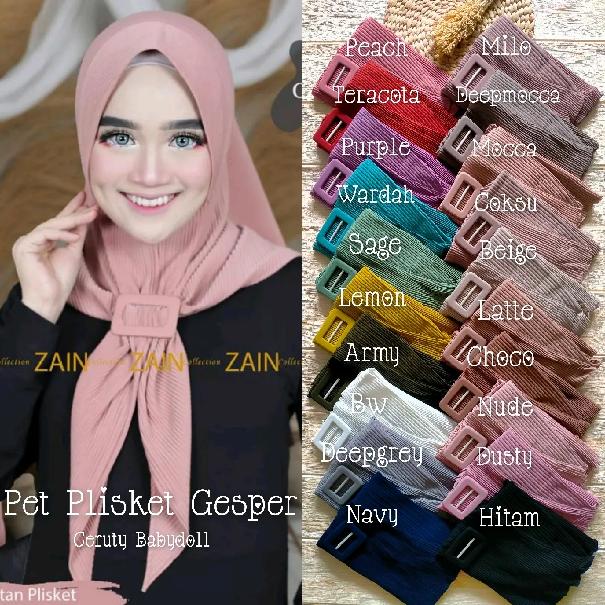 BERGO PET PLISKET GESPER / BERGO GESPER / BERGO PET GESPER / BERGO GESPER MURAH / BERGO GESPER PREMIUM Jilbab Lembut