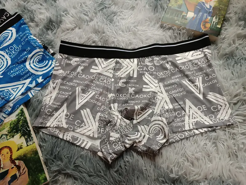 COMBO 4 QUẦN SỊP ĐÙI NAM HỌA TIẾT SIÊU HOT 2024 Boxer Quần Boxer Menswear 4