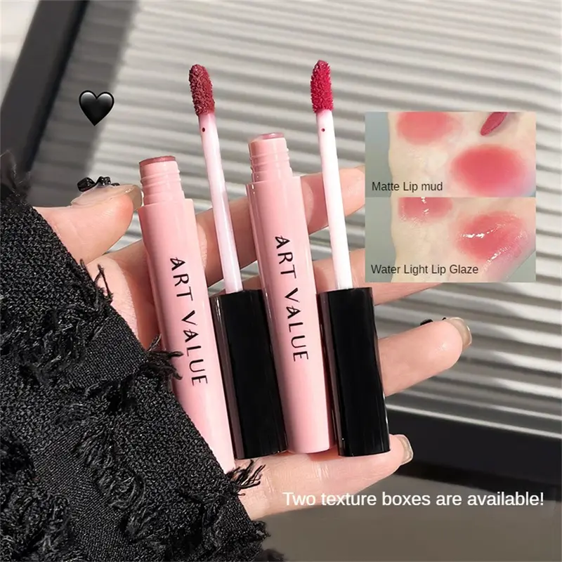 Bộ Son Kem, GIÁ TRỊ NGHỆ THUẬT, 6 CÁI, Với Vòng Cổ, Bóng Nước Mịn, Bùn Môi Lì Sương Nhung, Không Thấm Nước Và Lâu Trôi, Giữ Màu, Dầu Dưỡng Môi, Bộ Trang Điểm 4