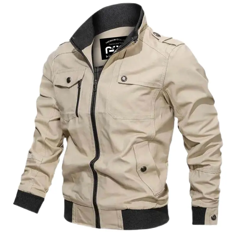 Jaket Bomber Kanvas Military Klasik By Rsp Jaket Bomber Klasik Pria Casual Tebal Semi Parka 1