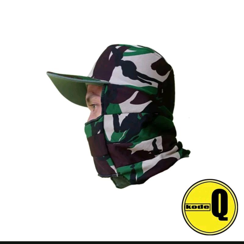 Topi Jepang Masker Loreng TNI untuk Aktivitas Outdoor - Trucker 1