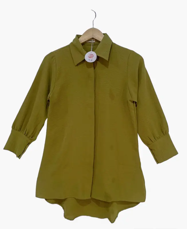 Hilya Tunik anak remaja tanggung usia 9-14 tahun bahan crincle airflow Baju Wanita Muslim / Tunik anak panjang bahan Crinkle/ Baju anak perempuan Katun Atasan 5