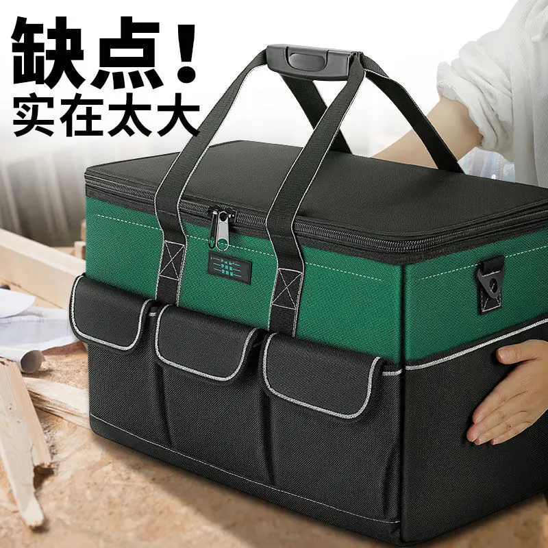Bộ công cụ cầm tay, đa chức năng, bền, bảo trì, vải, dày, túi công cụ, thích hợp cho chế biến gỗ và thợ điện, túi lưu trữ đặc biệt