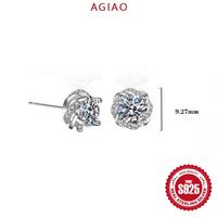 Gambar AGIAO Anting Stud Desain Berputar S925 1 Karat 5A Zircon - 1 karat dari A.GIAO.ID Kab. Gresik 3 Tokopedia