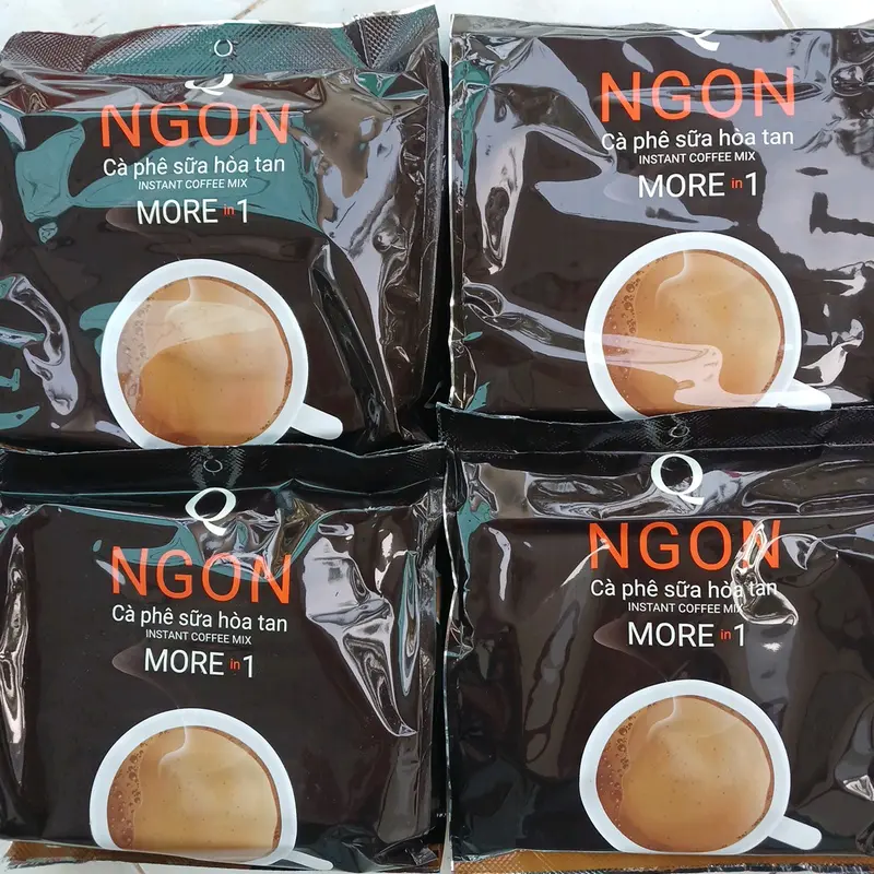 combo 4 bịch cà phê sữa hòa tan Trần Quang NGON mỗi bịch 480gr mỗi bịch có 24 ống Coffee Cafe 0