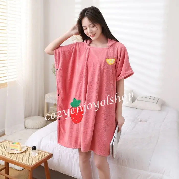 Handuk Mandi Dewasa Handuk Kimono Buah Baju Handuk Jubah Mandi Wanita 0
