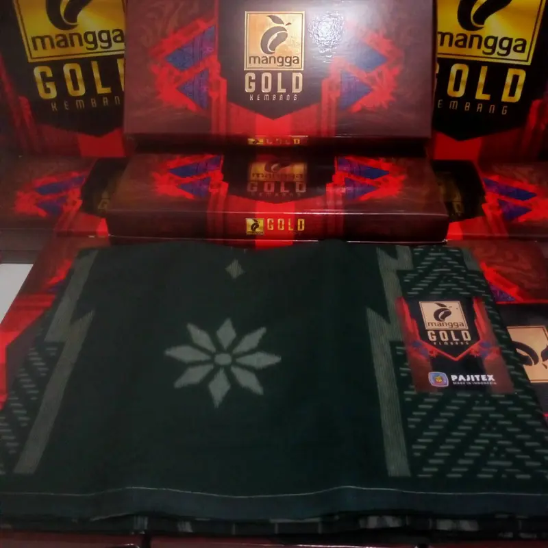 Sarung Mangga Gold Kembang Motif Terbaru Pria Dewasa Corak Kain 8