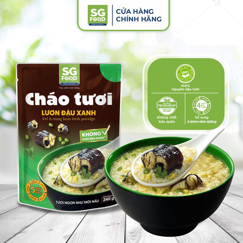 Cháo Tươi Sài Gòn Food Lươn & Đậu Xanh 240G