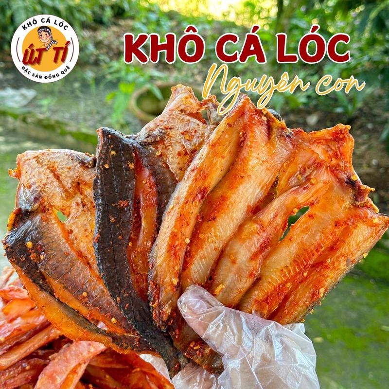 Khô cá lóc nguyên con Út Tí, 2-3 nắng, vị vừa ăn không mặn - Khô cá lóc Út Tí 1