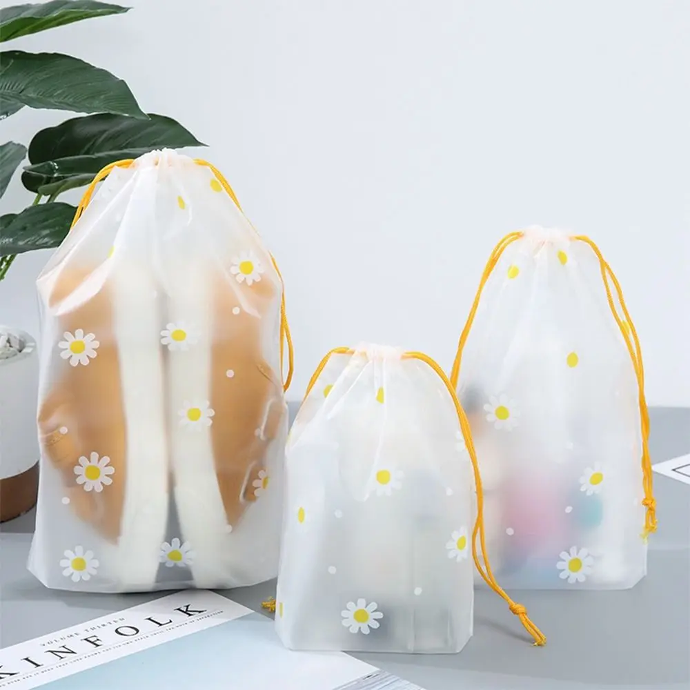 Durable Cartoon Daisy Shoes Storage Bags Dust-Proof Transparent Travel Shoe Bag Clothing Classified Waterproof Luggage Sorting Package Travel/Bussiness Trip