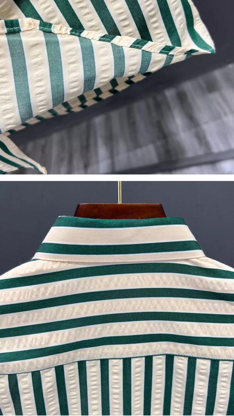Product Introduction of Áo Sơ Mi Nam Kẻ Sọc, Cao Cấp Mùa Hè, Ôm Sát, Ngắn Tay, Hợp Xu hướng, Mỏng, Thường Ngày Hàng Mới Về 12