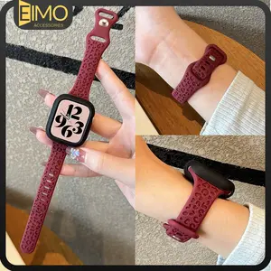 Tali Jam Tangan Slim Silicone Strap for Apple Watch Ultra 3//2/1 Se 3/2/1 Strap Lucu Iwatch for Series 11 10 9 8 7 6 SE 5 4 3 2 1 49mm 46mm 45mm 41mm 44mm 40mm 42mm 38mm Soft Sport Rubber Band Belt Accessories Smartwatch