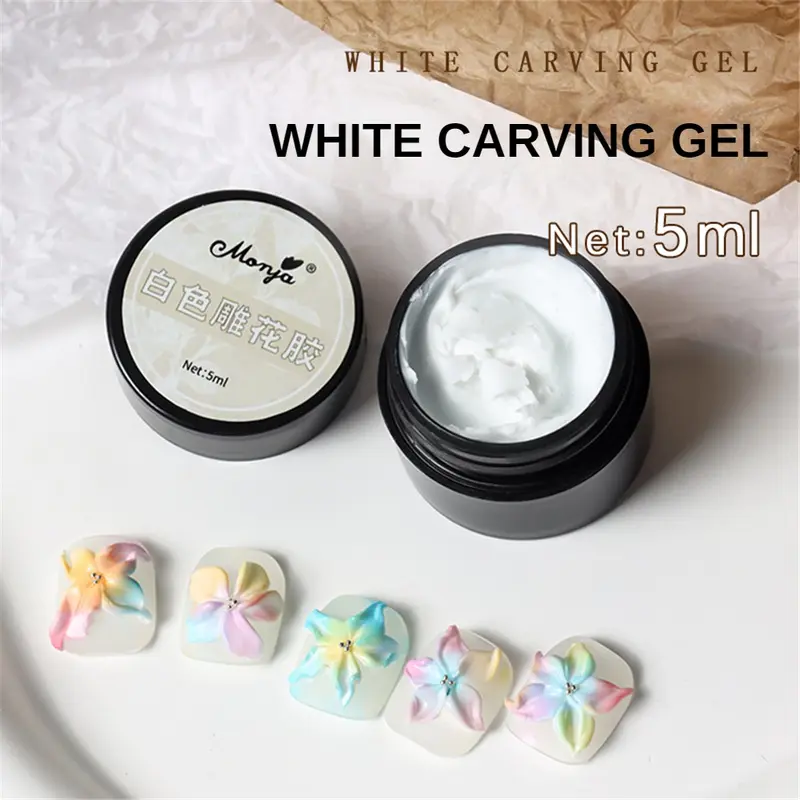 Keo Dán Dập Nổi Ba Chiều Monja, Keo Thạch Cao Chạm Khắc Trắng Đen 2