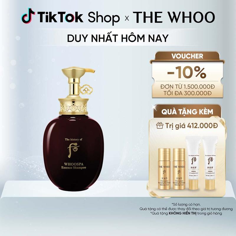 [THE WHOO OFFICIAL] Dầu gội thảo dược Đông y ngăn rụng tóc The Whoo WhooSpa Essence Shampoo 350ml