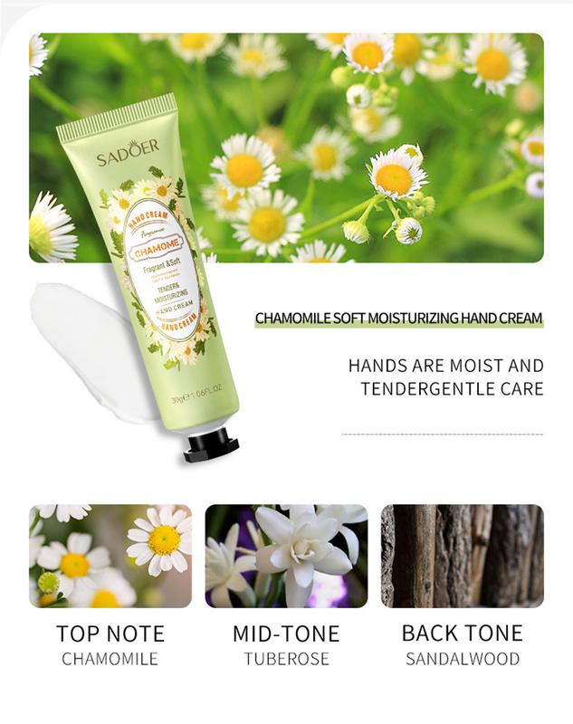 Product Introduction of SADOER 30g Moisturizing Hand Cream Anti-cracking Wrinkle Removal Whitening Nourishing Hand Care 22