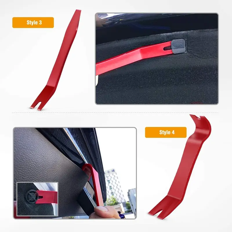 Car Trim Removal Tool Kit, 5 Counts/set No-scratch Removal Tool Kit for Car Panel & Audio Dashboard Dismantle, Professional Car Body Repair Tool 6