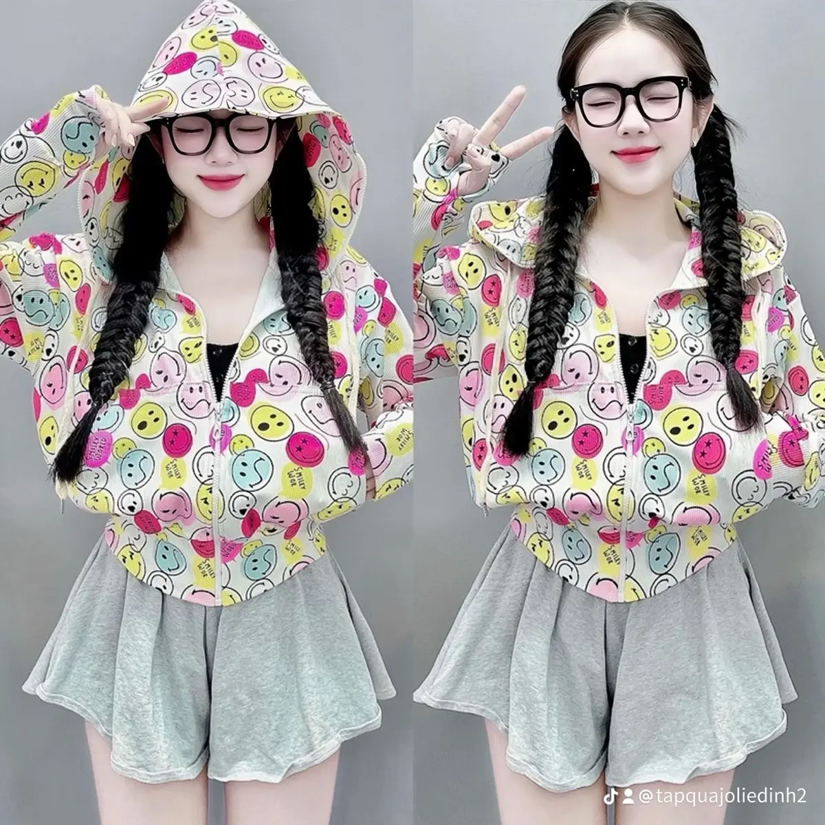 ÁO KHOÁC VẢI THUN GÂN MỘT LỚP IN HÌNH CÁC HOẠ TIẾT CUTE DỄ THƯƠNG, VẢI MỀM MỊN MÁT,  CÓ NÓN , FREESIZE, CÓ TÚI TRONG.