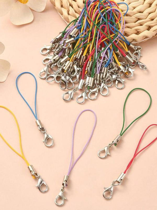 Mixed Color Plastic Phone Lanyard, Phone Hanging Rope, Fashionable Keychain for Women & Men, Suitable for Phone Boxes Diy Decoration 2