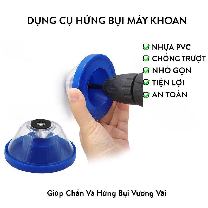 2PCS Dụng Cụ Hứng Bụi Máy Khoan Sạch Sẽ Tiện Lợi, Phụ Kiện Máy Khoan Để Thu Gom…