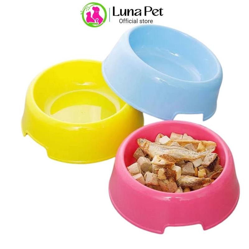 Bát thức ăn cho thú cưng LunaPet BA05, bát nhựa đựng thức ăn nhỏ gọn cho chó mèo