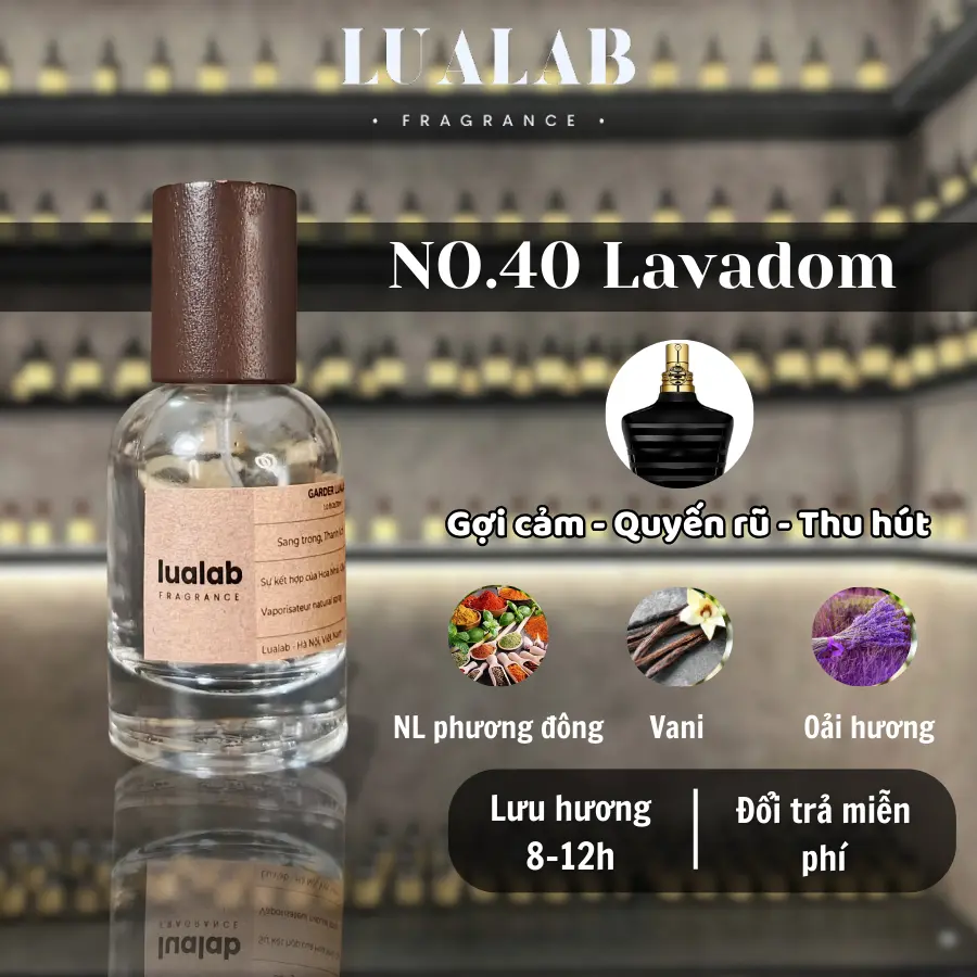 Nước hoa nam Lualab Le Male 30ml phong cách Gợi cảm Quyến rũ Thu hút NO.40